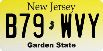 NJ license plate B79WVY