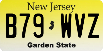 NJ license plate B79WVZ