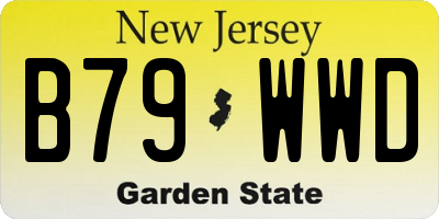 NJ license plate B79WWD