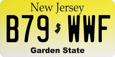 NJ license plate B79WWF