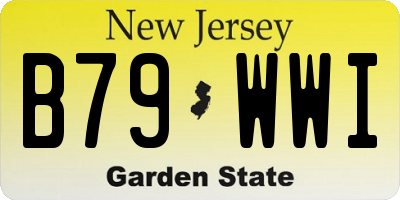 NJ license plate B79WWI