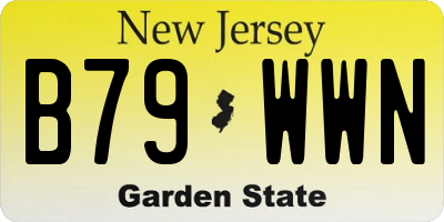 NJ license plate B79WWN