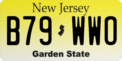 NJ license plate B79WWO