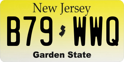 NJ license plate B79WWQ