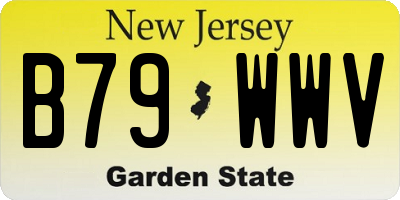 NJ license plate B79WWV