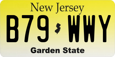 NJ license plate B79WWY