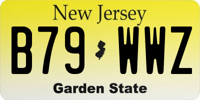 NJ license plate B79WWZ