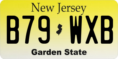NJ license plate B79WXB
