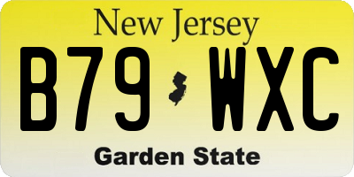 NJ license plate B79WXC