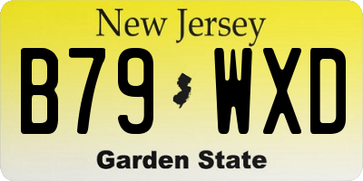 NJ license plate B79WXD