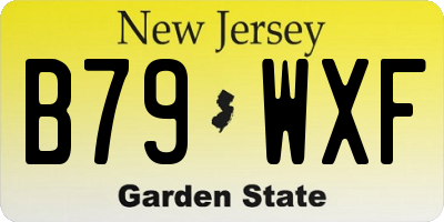 NJ license plate B79WXF
