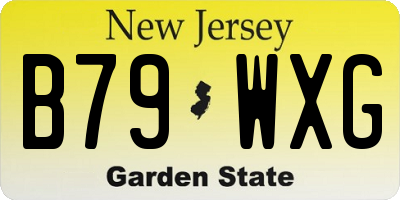 NJ license plate B79WXG