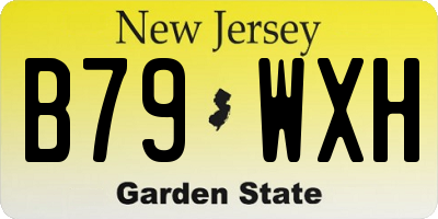 NJ license plate B79WXH