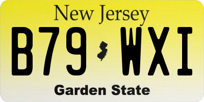 NJ license plate B79WXI