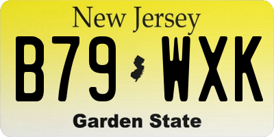 NJ license plate B79WXK