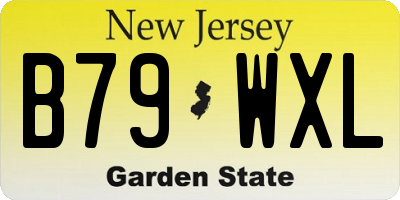 NJ license plate B79WXL