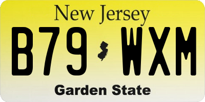 NJ license plate B79WXM