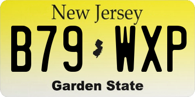 NJ license plate B79WXP