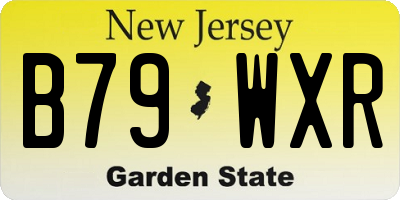 NJ license plate B79WXR