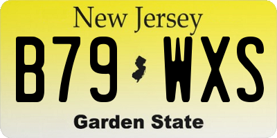 NJ license plate B79WXS