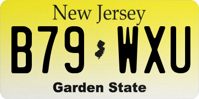 NJ license plate B79WXU