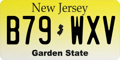 NJ license plate B79WXV