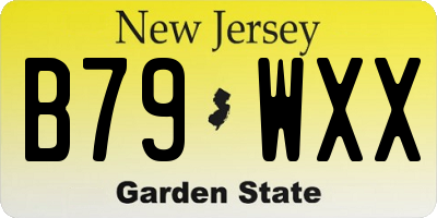 NJ license plate B79WXX