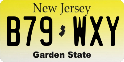 NJ license plate B79WXY
