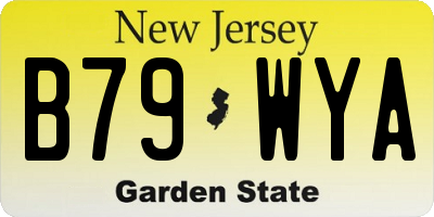 NJ license plate B79WYA