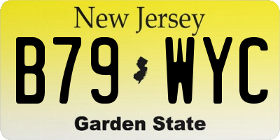 NJ license plate B79WYC