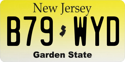 NJ license plate B79WYD