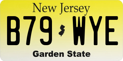NJ license plate B79WYE