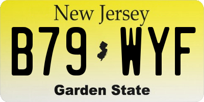 NJ license plate B79WYF