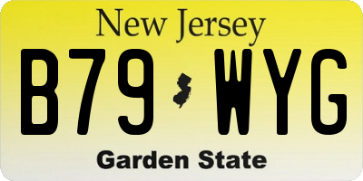 NJ license plate B79WYG