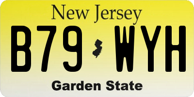 NJ license plate B79WYH