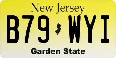 NJ license plate B79WYI