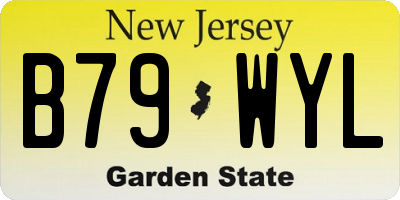NJ license plate B79WYL
