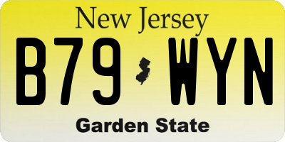 NJ license plate B79WYN