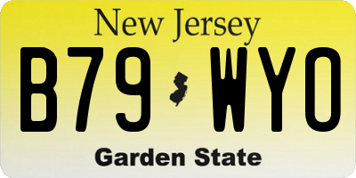 NJ license plate B79WYO