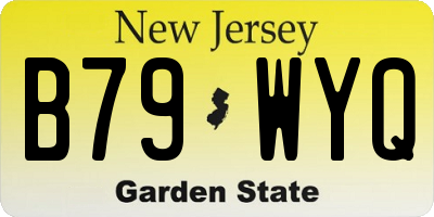 NJ license plate B79WYQ