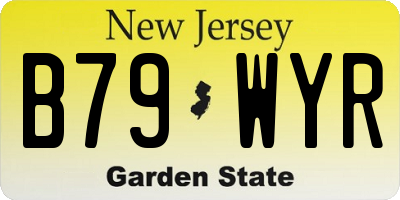 NJ license plate B79WYR