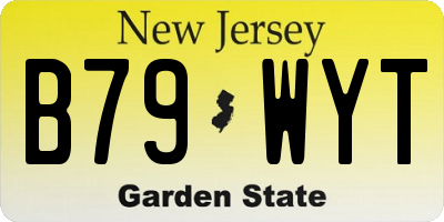 NJ license plate B79WYT