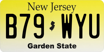 NJ license plate B79WYU