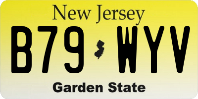 NJ license plate B79WYV