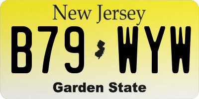 NJ license plate B79WYW