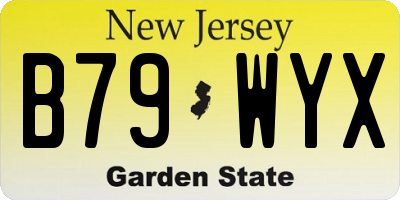 NJ license plate B79WYX