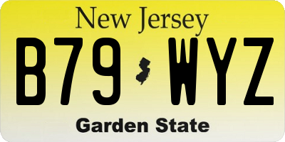 NJ license plate B79WYZ