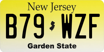 NJ license plate B79WZF