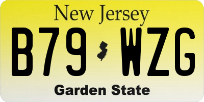 NJ license plate B79WZG