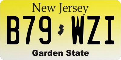 NJ license plate B79WZI